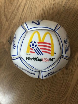 Rare Mcdonalds Kids Meal Mini Football 994 Fifa World Cup Football Vintage Ball