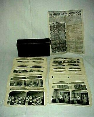 Antique 1906 Stereoscopic Cards " A Trip Through Sears Roebuck & Co.  " 50