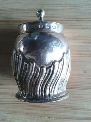 Art Nouveau Sterling Silver Pepper Pot By Edward S.  Barnsley,  Birmingham 1893