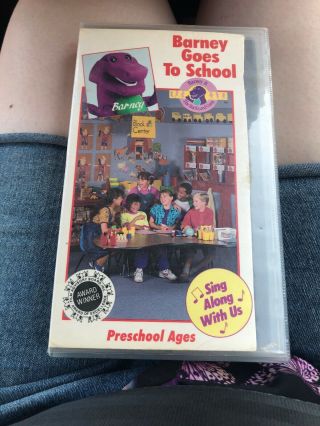 Rare Barney Tape - Barney Goes To School (vhs,  1990)