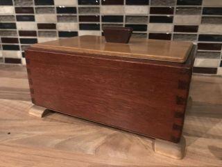 Vintage Two Tone Wooden Box C1930 - 1950 - Mahogany