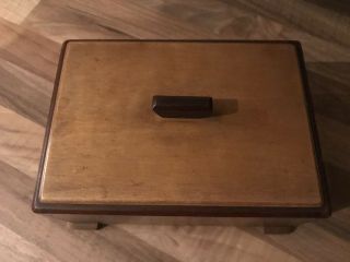 Vintage Two Tone Wooden Box C1930 - 1950 - Mahogany 2