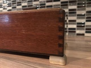 Vintage Two Tone Wooden Box C1930 - 1950 - Mahogany 3