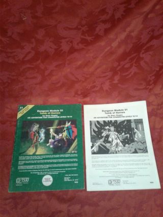 Rare good TSR module TOMB OF HORRORS module S1 9022 gygax gift book 1st ed ad&d 2