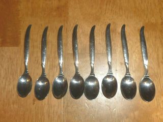 Set Of 8 1847 Rogers Bros Silverplate " Flair " Demitasse Spoons