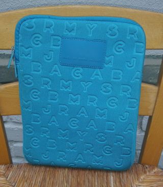 Marc By Marc Jacobs Blue Quilted Padded Ipad Tablet Case Cover Sleeve Rare