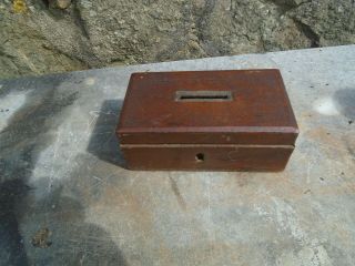 Small,  Antique Mahogany Money Box