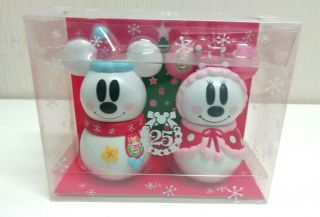 Very Rare Tokyo Disney Resort Christmas 2008 Mickey＆minnie Candy Case F/s Japan