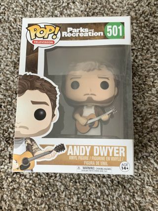 Funko Pop Television 501 Parks And Recreation Andy Dwyer Vaulted Rare Protector