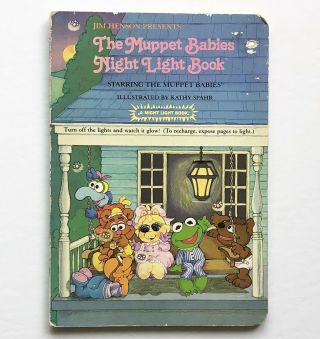 Jim Henson The Muppet Babies Night Light Book (1985) Rare 2nd Printing