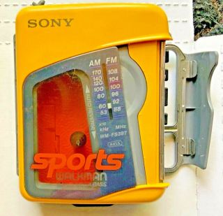 Rare Sony Sports Walkman Am/fm Cassette Wm - Fs397 Vg,  Hip Clip