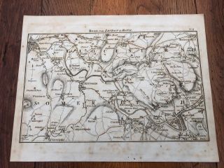 1792 Topographical Map - Part Of The Great Road From London To Bath & Bristol.  11