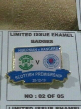 Hibernian Rangers Rare Coloured Limited Edition December 2019 Badge