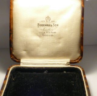 Fine Lovely Antique Boorman & Son Brown Leather Jewellery Watch Bracelet Box
