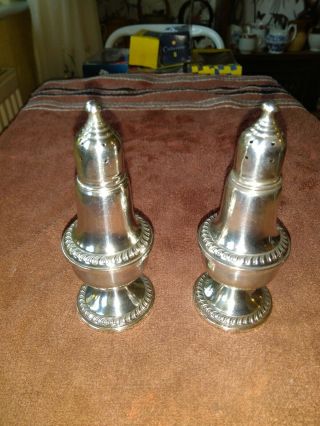 Lovely Empire Stirling Silver Salt And Pepper Pots