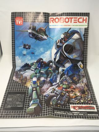 Vintage Rare 1985 Comic Book Promo Poster - Robotech Comico