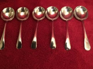 A Set Of 6 Art Deco Dessert/triffle Spoons.  Academy Plate A1 C 1930