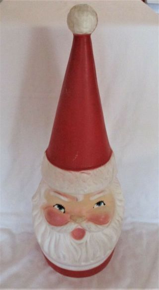 Rare Vintage Beco 982 Plastic Blow Mold Santa Red Hat 21” Figure