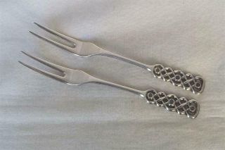 830s Silver Norwegian Pickle Forks By David Andersen 