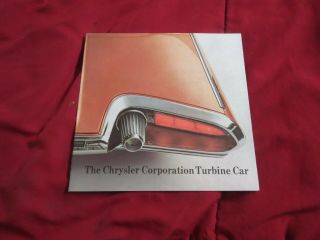 1963 1964 Chrysler Turbine Car Rare Dealership Sales Brochure