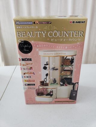 Rare Re - Ment Miniature Beauty Counter With 25,  Accessories And Box