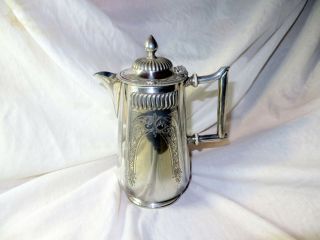 An Antique Silver Plated Hot Water Jug