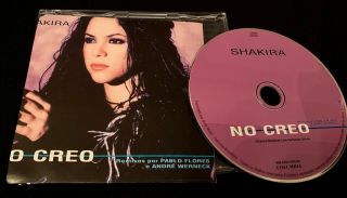 Very Rare Brazil Promo Cd Single Shakira No Creo Pablo Flores & Remixes