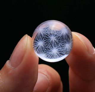 8.  8g Find Rare Natural Pretty Snowflake Phantom Quartz Crystal Sphere Ball10