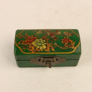 Old Chinese Wood Hand - Carved Jewelry Box Qm026