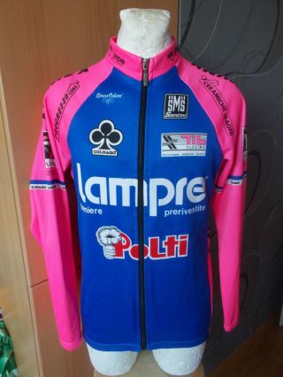 Santini Lampre Colnago Polti Cycling Jacket Shirt Vintage Maglia Jersey Rare