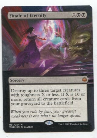 Finale Of Eternity Altered Art Mtg Magic Hand Painted Commander Edh