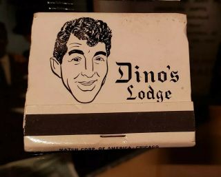 Rare Dean Martin Dino’s Lodge Matchbook Unstruck
