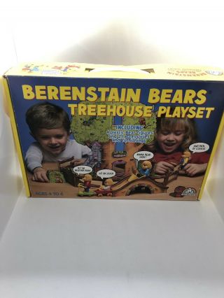 Vtg Rare The Berenstain Bears Treehouse Playset Scene W Figures Accessories 1989