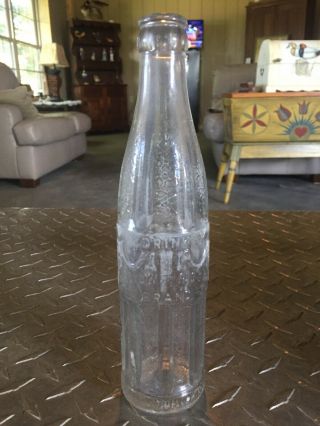 Vintage Rare Mellow Moon Bottling Co.  Brand Embossed Bottle Paragould,  Arkansas
