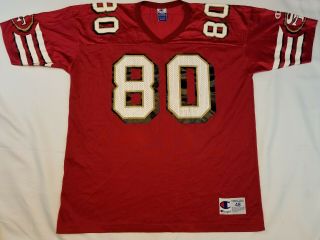 Champion Jerry Rice San Francisco 49ers Jersey 80 Size Xl 48 Rare 90s Vintage
