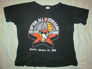 Rare 41st Nhl All Star Game 1990 Civic Arena Pittsburgh Penguins T Shirt Mens Xl