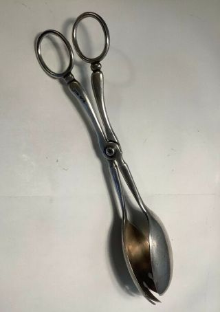 Epns Silver Plated Scissor Action Salad Tongs S&b