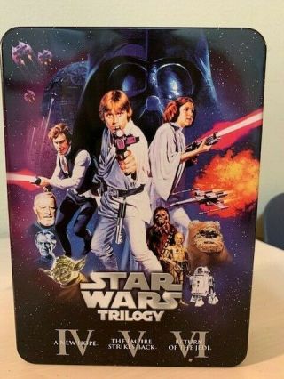 Star Wars Trilogy W/ Oop Tin (dvd,  2006,  6 Discs Rare Oop Collectible Tin)