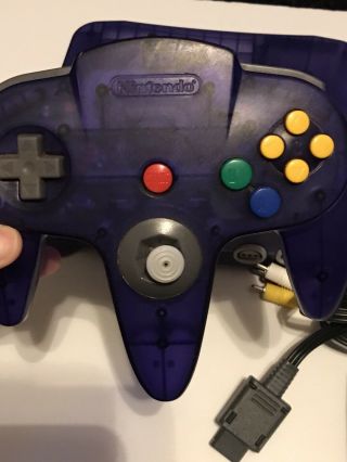 Nintendo 64 Grape Purple Funtastic System W/ Controller RARE 2