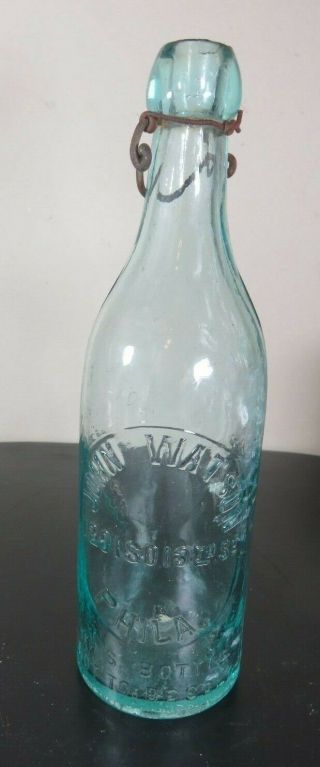 Very Scarce John Watson Philadelphia Antique Blob Top Bottle (unlisted Sodas)