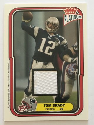 Tom Brady 2004 Fleer Platinum Authentic Rare Early Game Worn Jersey /765 (rare)
