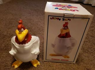 Looney Tunes 1993 Foghorn Leghorn Cookie Jar With Box And Inserts Rare