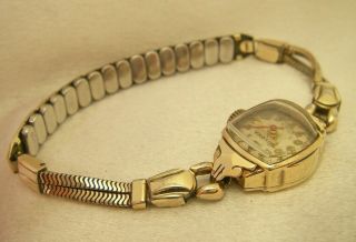 Bulova Antique Ladies Wrist Watch 10k Gold Plated 17j 6bkc
