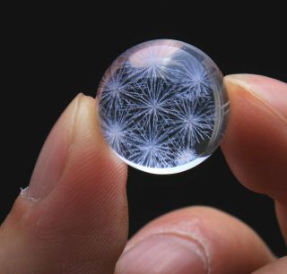 7.  4g Find Rare Natural Pretty Snowflake Phantom Quartz Crystal Sphere Ball61