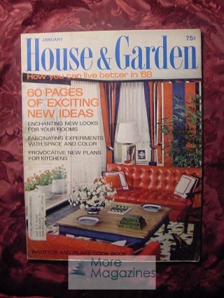Rare House & And Garden January 1968 Architecture Decoration Design Gardening