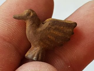 Fantastic Extremely Rare Ancient Bronze Statutue Pendant/bird 4,  0 Gr.  28 Mm