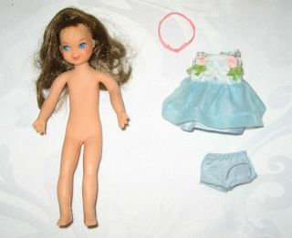 Vintage 1965 Mattel Tutti Doll With Blue Come To My Party Outfit
