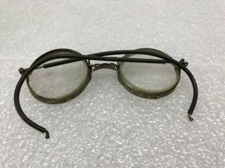 Vintage Goggles w/ Case Antique 1900 ' s Safety Driving Protection 2