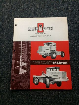 Oshkosh Big Chief Utility Tractor Truck Brochure 1966 - V.  Rare