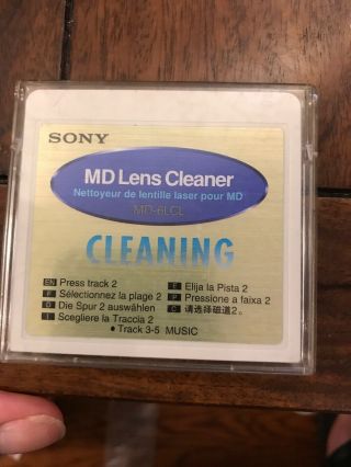 Rare Sony Md6lcl Mini Disc Lens Cleaner - (md - 6lcl)